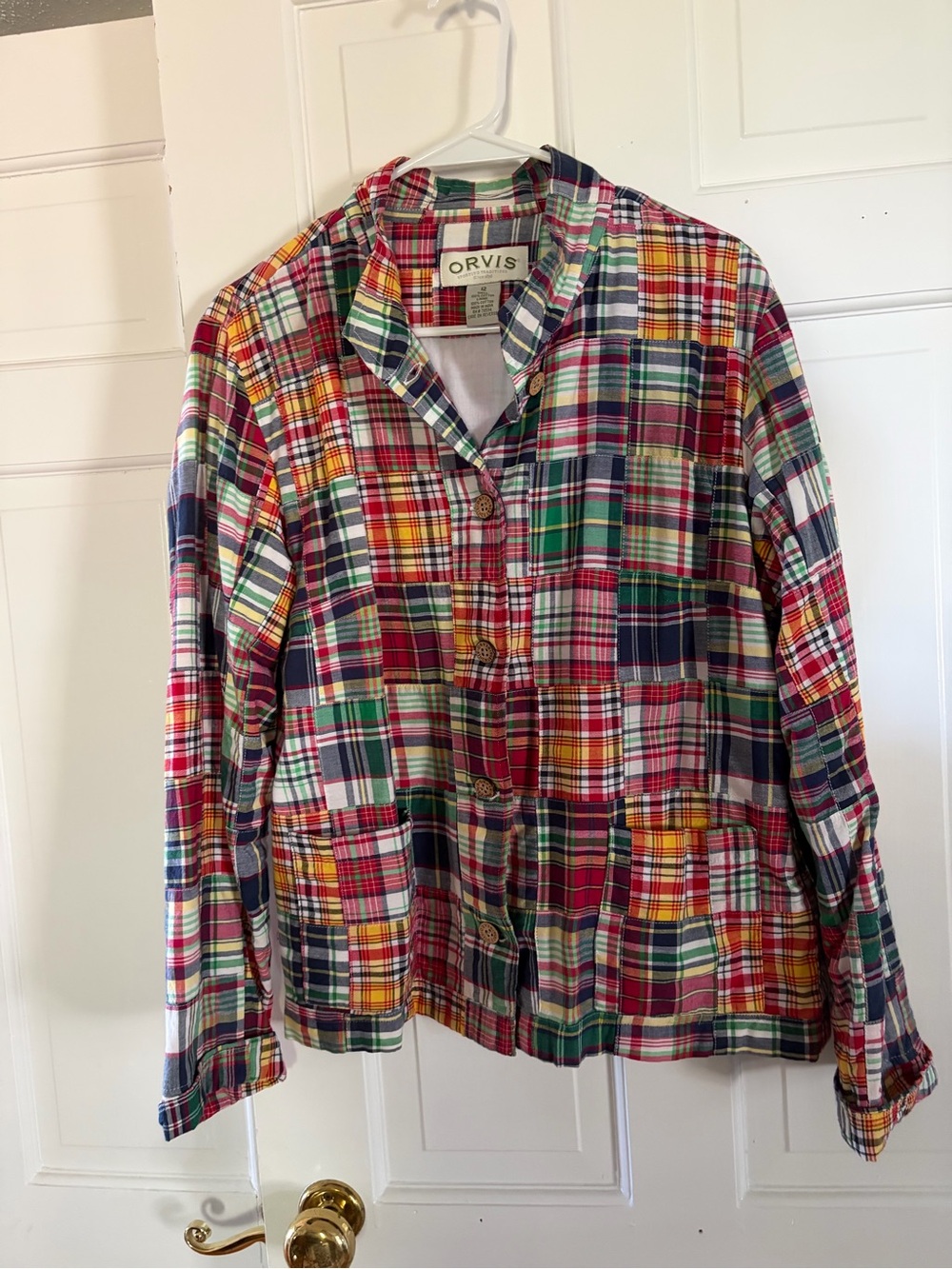 Orvis womensMulticolor Plaid Button-Up Shirt Jacket 12